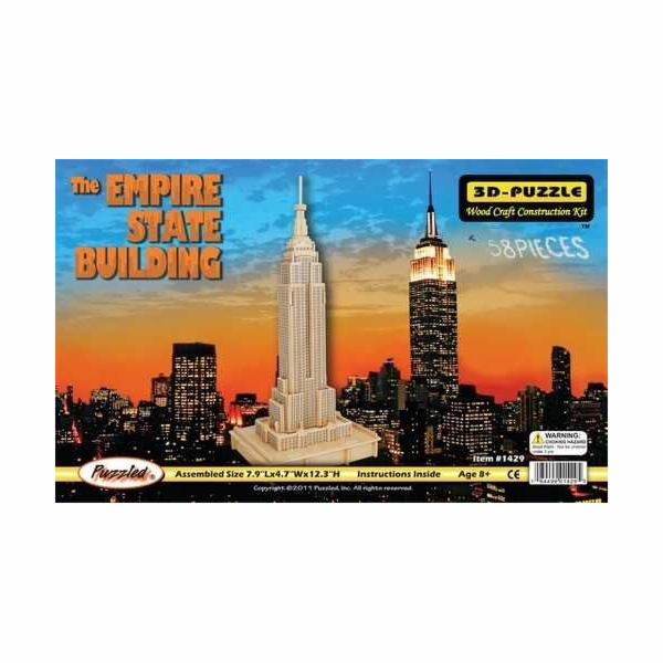 Woodcraft Dřevěné 3D puzzle Empire State Building