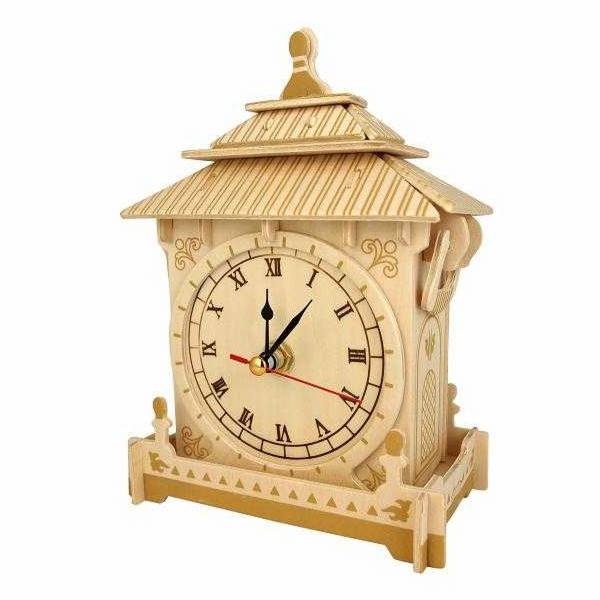 Woodcraft Dřevěné 3D puzzle hodiny