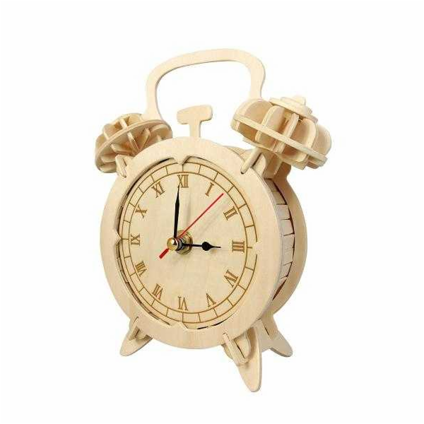 Woodcraft Dřevěné 3D puzzle budík