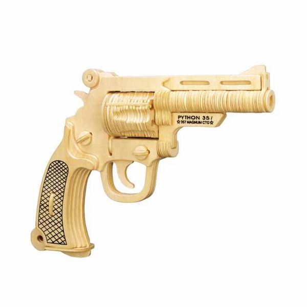 Woodcraft Dřevěné 3D puzzle Pistole S&W