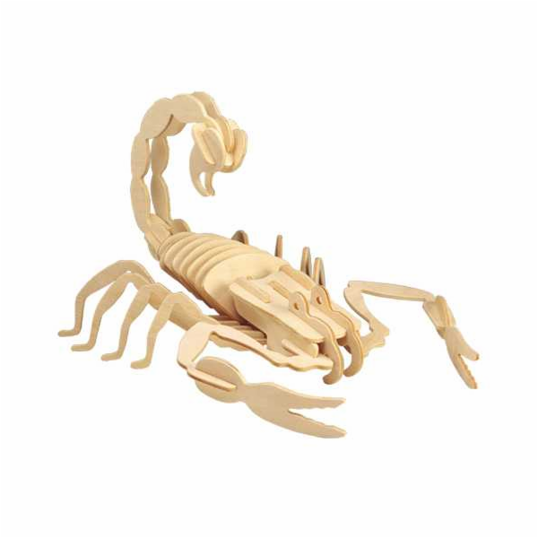 Woodcraft Dřevěné 3D puzzle Štír