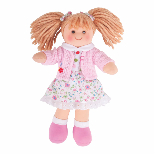 Panenka Bigjigs Toys látková Poppy, 28 cm