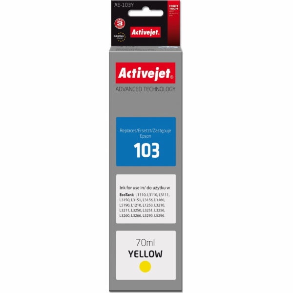 Activejet AE-103Y (náhradní inkoust Epson 103 C13T00S44A;...