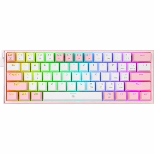 Klávesnice Redragon K617 Fizz (K617-RGB růžová)