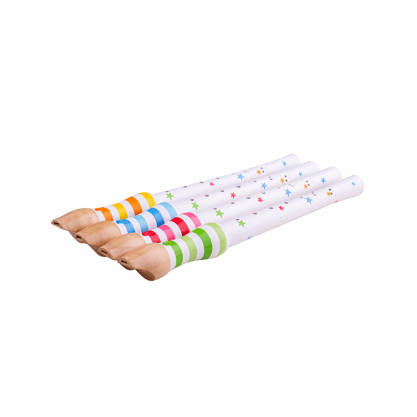 Bigjigs Toys Dřevěná flétna 1ks modrá