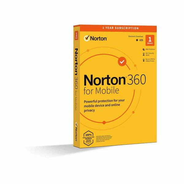 NORTON 360 MOBILE CZ 1 uživatel pro 1 zařízení na 1 rok