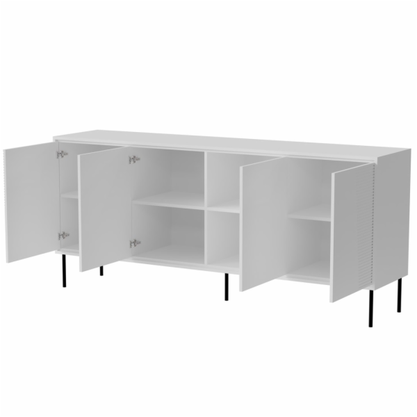 4D ABI komoda 200x45x88 matná bílá