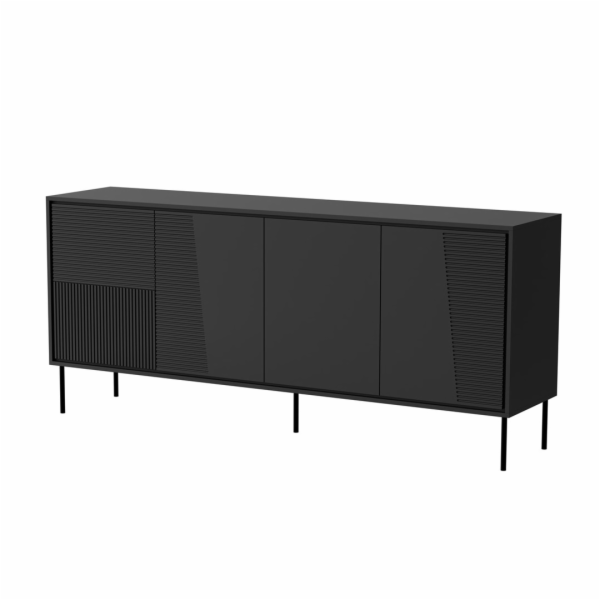 4D ABI komoda 200x45x88 matná černá
