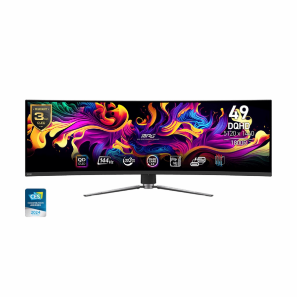 MSI MPG/491CQP-QD/49"/QD-OLED/5120x1440/144Hz/0,03ms/Blac...