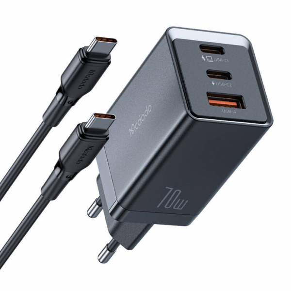 GaN Mcdodo CH-1543 network charger, 2x USB-C, 1x USB, 67W...
