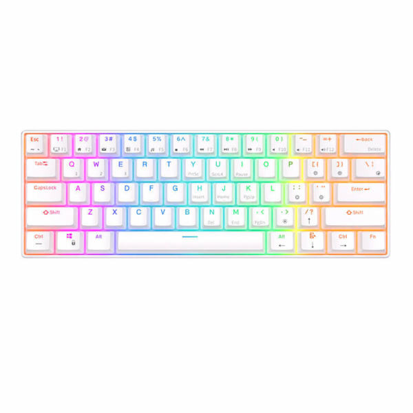 Mechanická klávesnice Royal Kludge RK61 RGB, hnědý spínač...