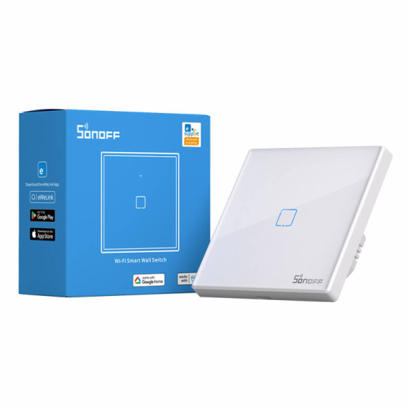 Chytrý vypínač WiFi + RF 433 Sonoff T2 EU TX (1 kanál) ak...