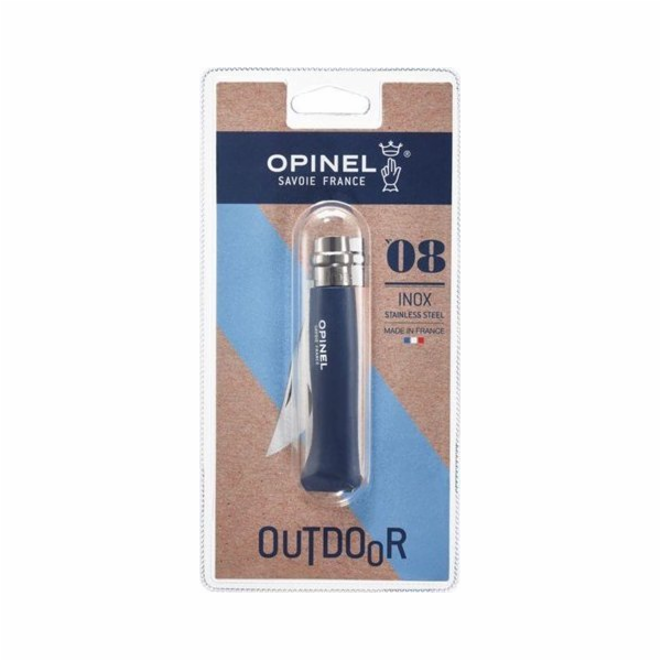 Opinel pocket knife No. 08 Beech Wood, Dark Blue