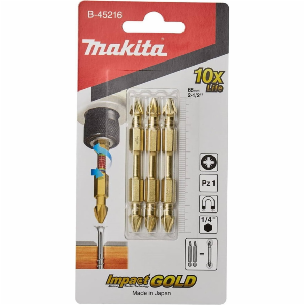 Makita DVOJITÝ IG ŠROUBOVACÍ BIT PZ1 65MM 3KS