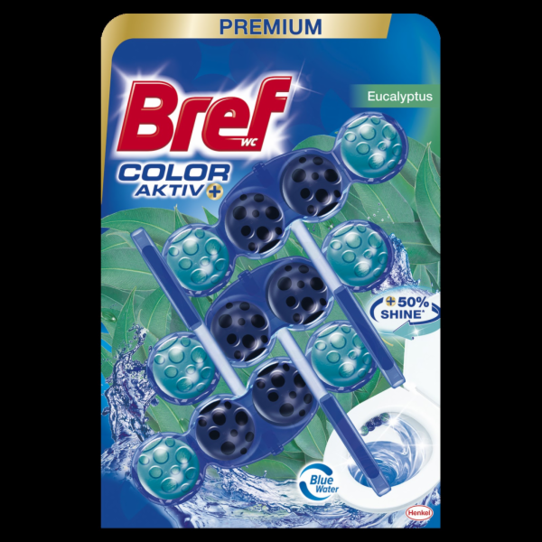 Bref WC blok Color Aktiv Eucalyptus 3x50g