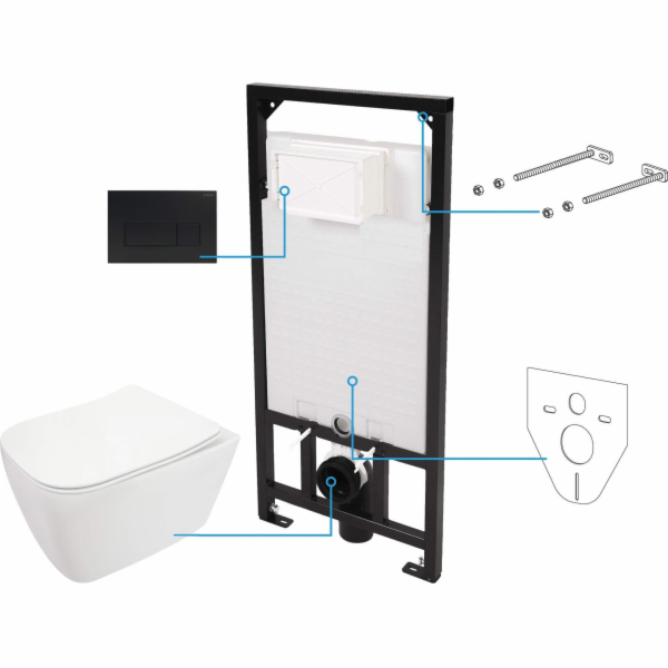 Set podomítkového WC 6v1