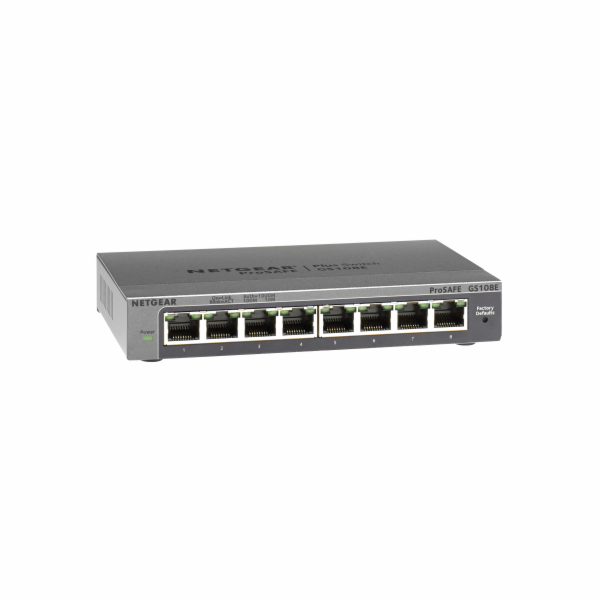 NETGEAR Plus GS108Ev4 - Přepínač - neřízený - desktop, pr...