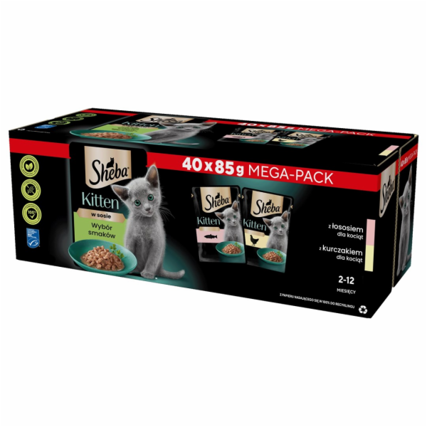 SHEBA Kitten Selection of Flavors krmivo pro kočky - 40x85 g