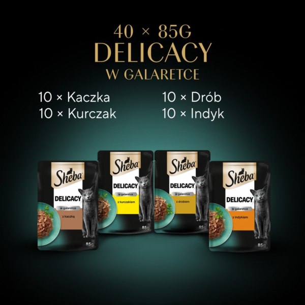 SHEBA Delicacy Drobiowe Smaki w galaretce - mokra karma d...