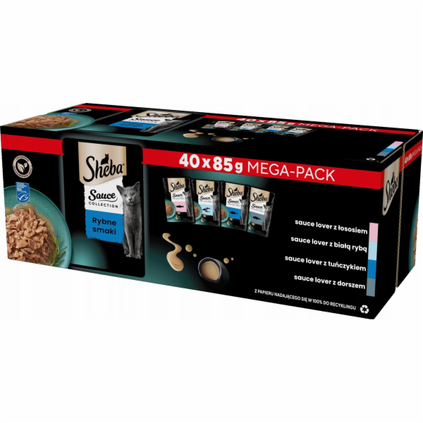 SHEBA Sauce Collection Kolekce rybích příchutí - mokré kr...