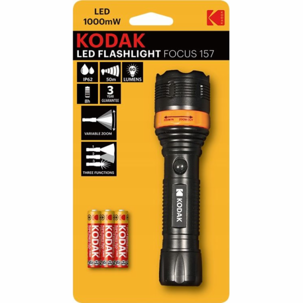 LED svítilna Kodak Focus 157 Flashlight + 3x AAA Extra He...
