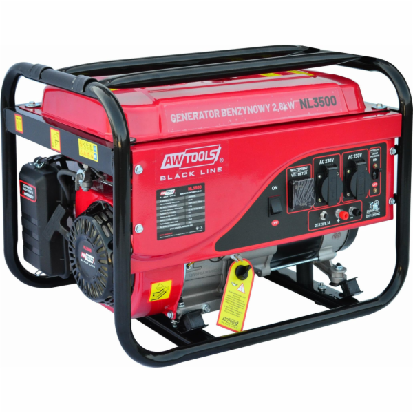 Generátor AWTools BENZÍNOVÝ GENERÁTOR 2,8kW 230V BLACK LINE