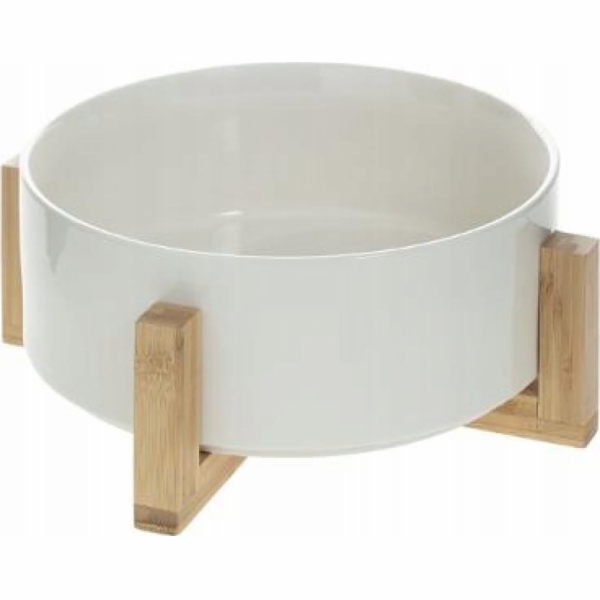 Mísa, 23 cm, bílá/dřevěná