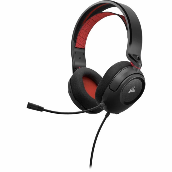 Drátový herní headset Corsair HS35 v2, černo/červený