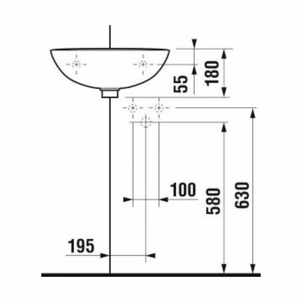 Umyvadlo JIKA DEEP 16612, 450×320 mm