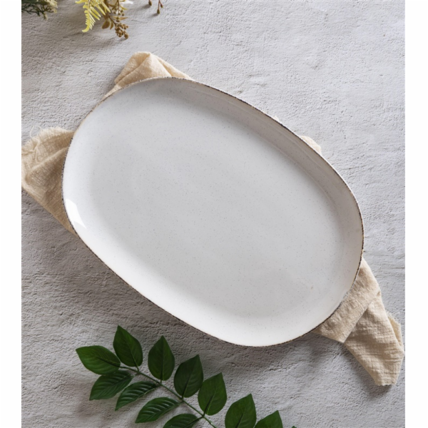 Servírovací talíř Domoletti, O 40 cm, bílý