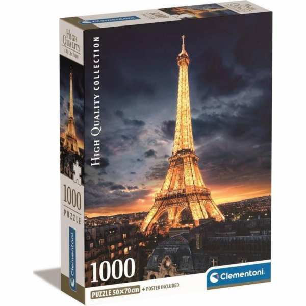 Clementoni - Puzzle 1000 Tour Eiffel