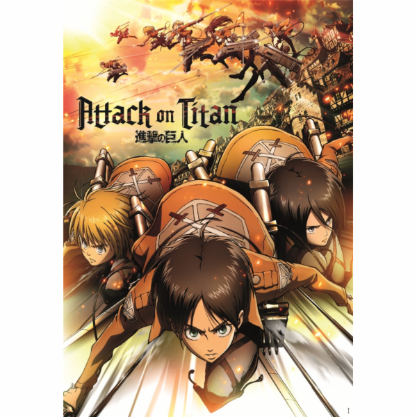 Clementoni - Puzzle 1000 Útok titánů (Attack on Titan)