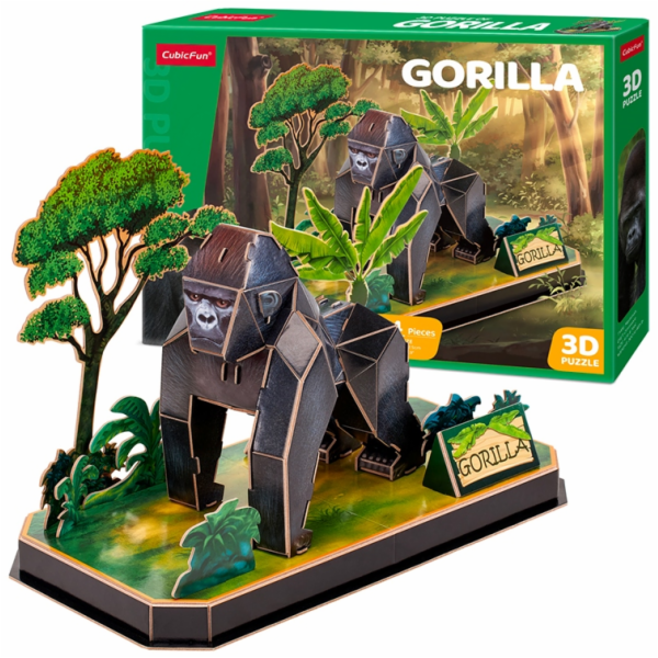 CubicFun - Puzzle 3D Zvířecí kamarádi Gorila - 34 dílků