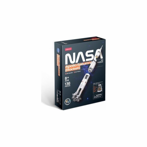 CubicFun - Puzzle 3D Apollo Saturn V Rocket - 136 dílků