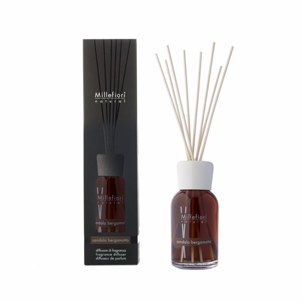 Skleněný difuzér Millefiori Milano, Natural, 100ml/Santal...