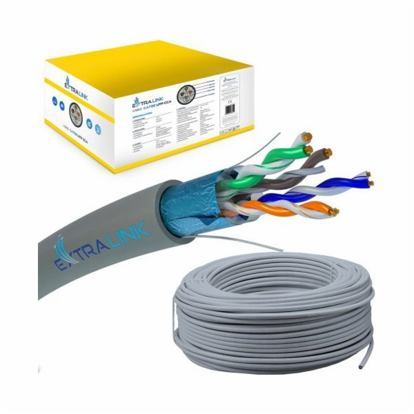 Extralink CAT5E FTP (F/UTP) Interní | Síťový kabel s krou...