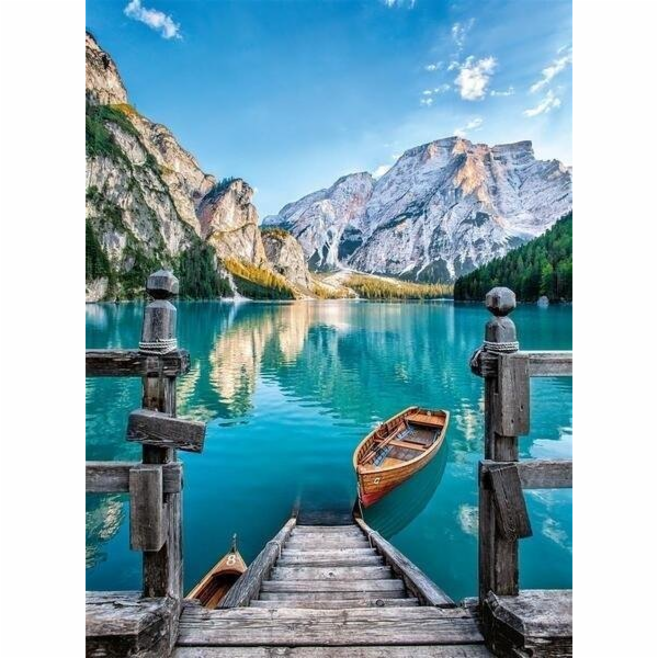 Clementoni - Puzzle 500 Braies lake Compact