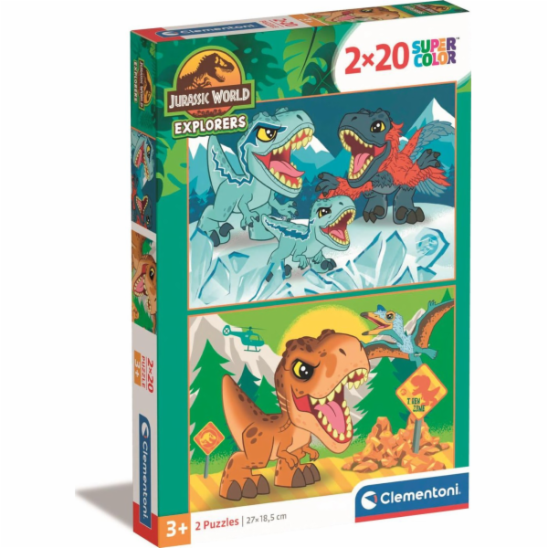 Clementoni - Puzzle 2x20 Jurský svět