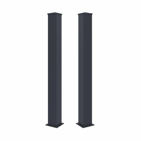 Sloupek G21 pro branku a bránu 15x166 cm s patkou, antrac...
