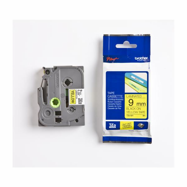 Brother&nbsp;TZE-621&nbsp;páska&nbsp;zlata&nbsp;cerna&nbsp;9&nbsp;mm