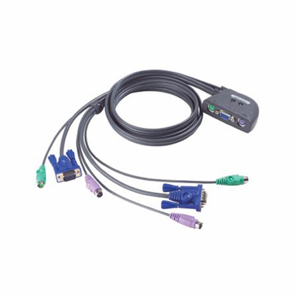 Přepínač Aten CS-62Z 2-port KVM PS/2 mini, 1.2m kabely