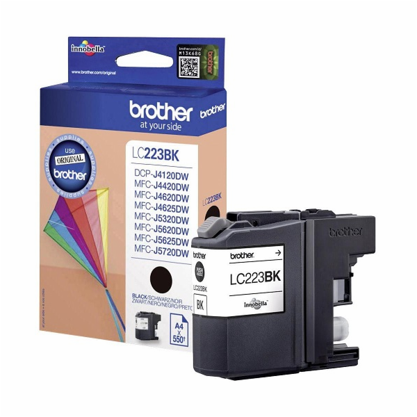 BROTHER LC223BK, black , 550 strán