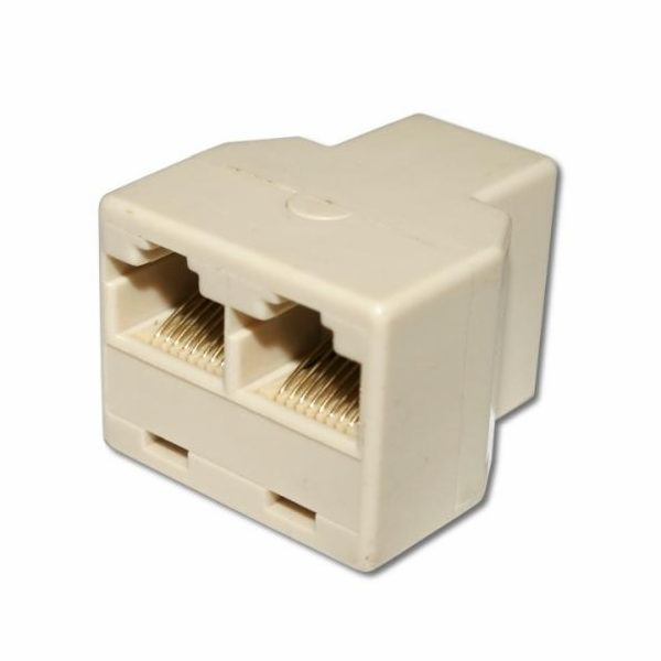 Rozbočovač UTP cat.5e 1 na 2 RJ45 (rozdvojka)