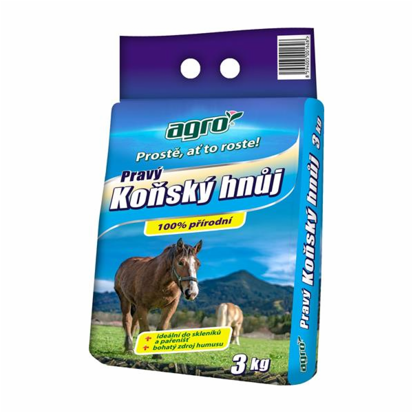 Hnojivo Agro  Pravý koňský hnůj 3 kg