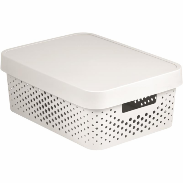 Box Curver Infinity Dots 11L s víkem bílý