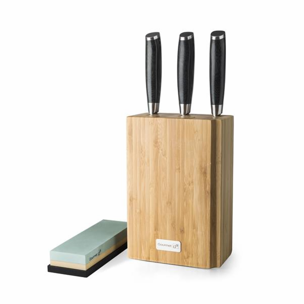 Sada nožů G21 Gourmet Damascus v bambusovém bloku 3 ks + ...