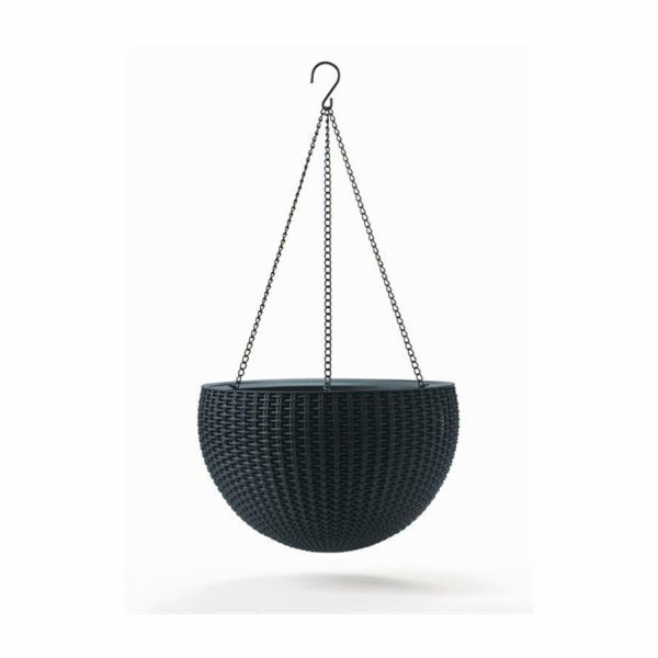 Květináč Keter Hanging Sphere grafitový