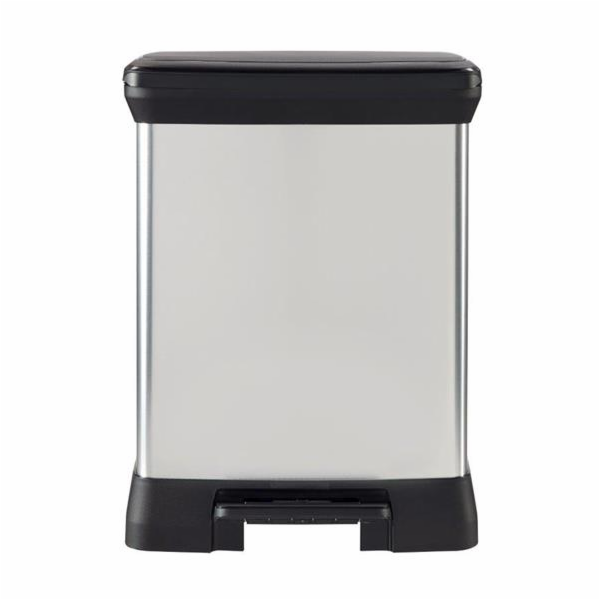 Odpadkový koš Curver Deco Bin Duo 10 + 18 l stříbrný