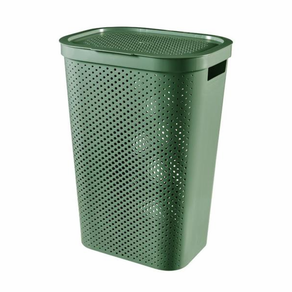 Koš na prádlo Curver Infinity Dots 60L zelený