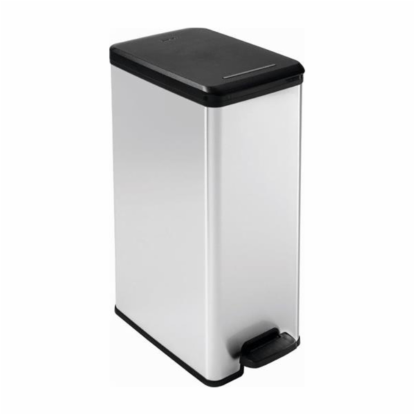 Odpadkový koš Curver Slim Bin 40 l stříbrný